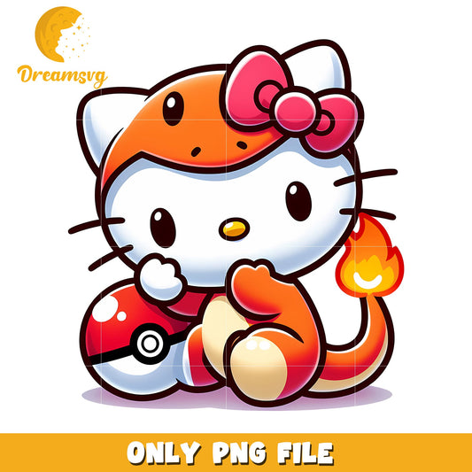 Hello Kitty Charmander PNG Download