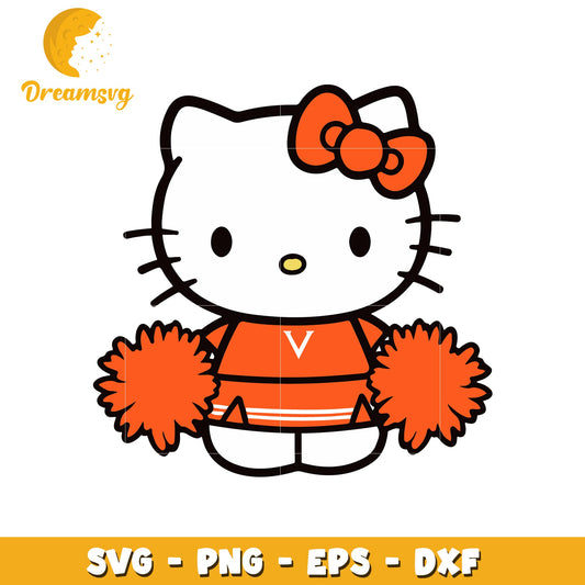 Hello Kitty Cheerleader SVG Design Downloadable Art