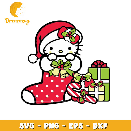 Hello Kitty Christmas SVG File for Holiday Crafts and Designs