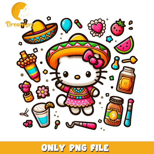 Hello Kitty Cinco De Mayo PNG