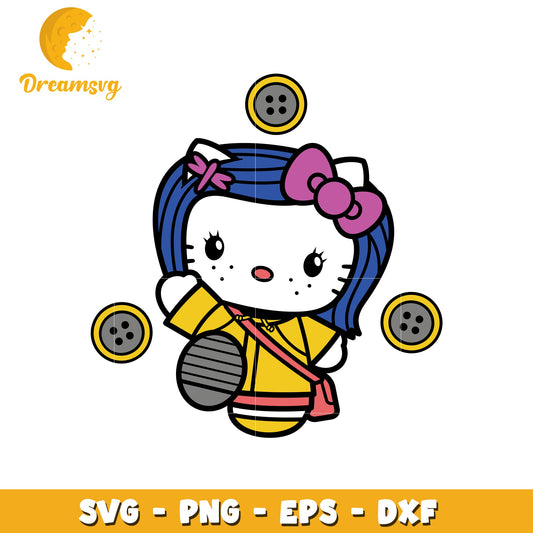 Hello Kitty Coraline SVG Cut File