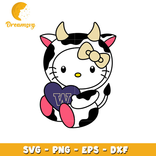 Hello Kitty Cow SVG Design for College Fans