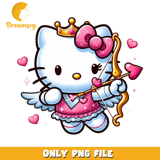 Hello Kitty Cupid PNG Valentine Clipart