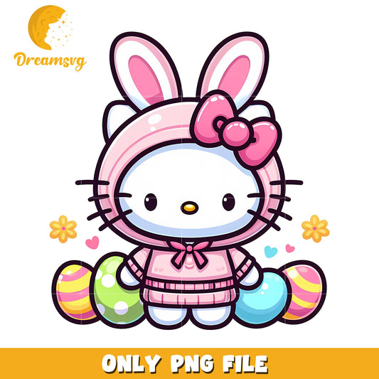 Hello Kitty Easter Bunny PNG Download