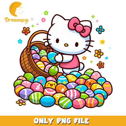 Hello Kitty Easter Eggs PNG Image