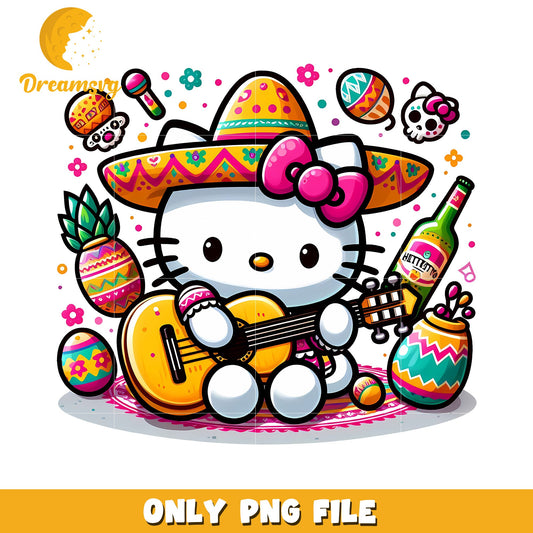 Hello Kitty Fiesta PNG Cinco de Mayo Clipart