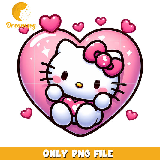 Hello Kitty Heart PNG Clipart