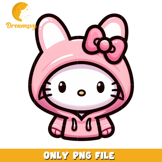 Hello Kitty Hoodie PNG Cute Cartoon
