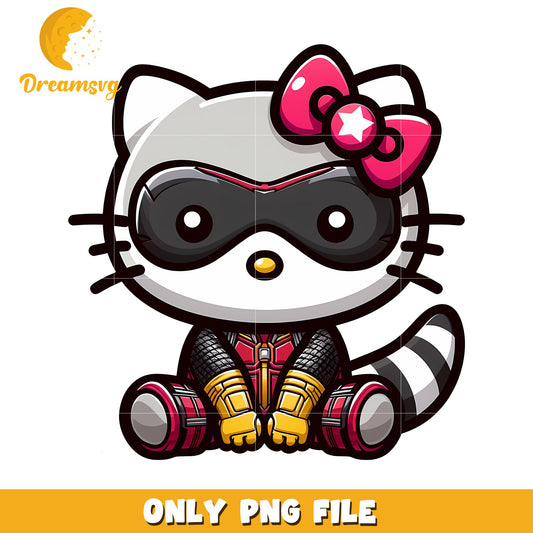 Hello Kitty Iron Man PNG Design