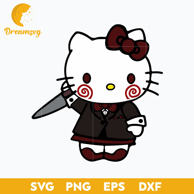 Hello Kitty Jigsaw Svg, Hello Kitty Halloween Svg, Hello Kitty Svg, Halloween Svg, png, dxf, eps digital file.