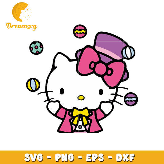 Hello Kitty Juggler SVG PNG EPS DXF