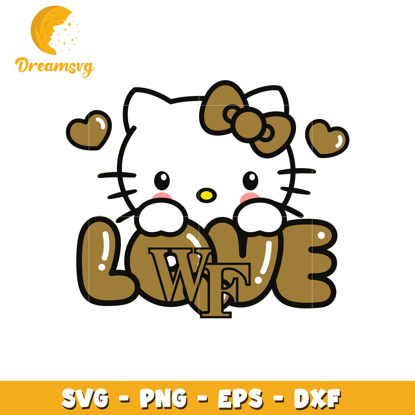 Hello Kitty Love SVG Design for Crafting Projects
