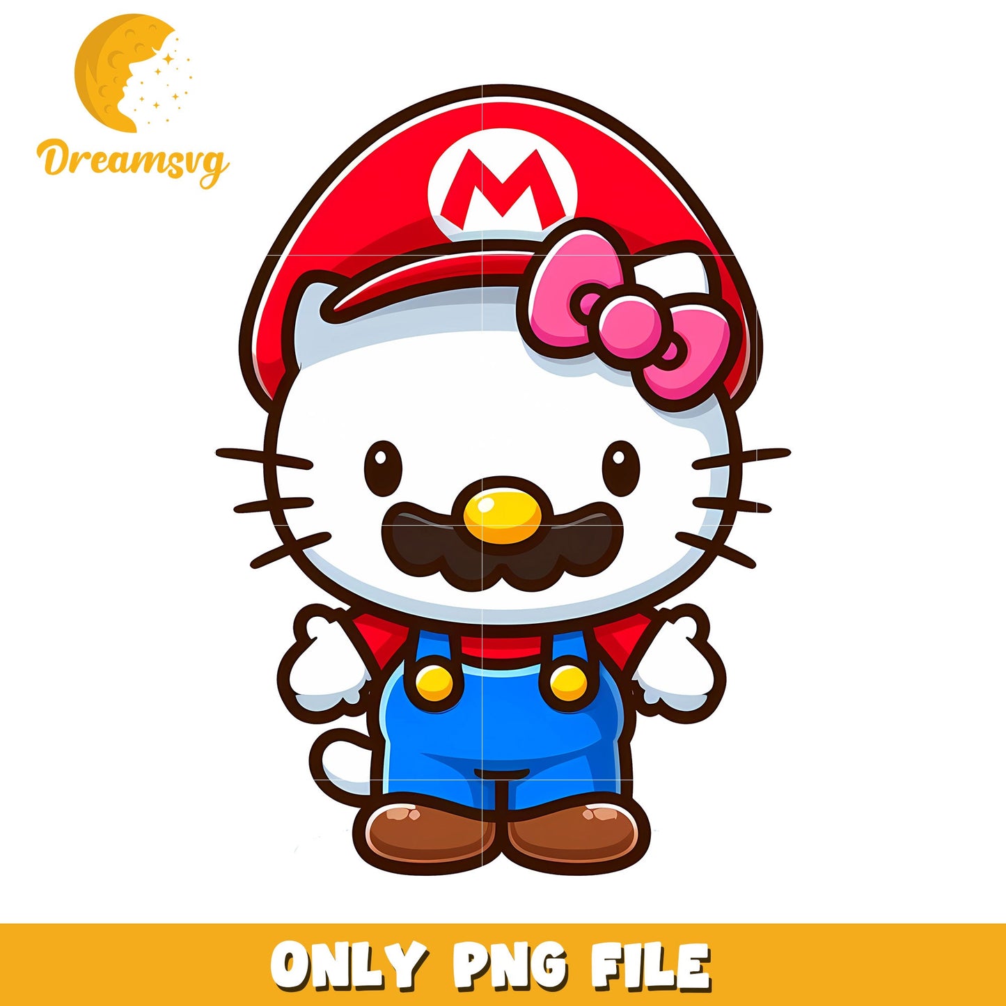 Hello Kitty Mario PNG Costume Design