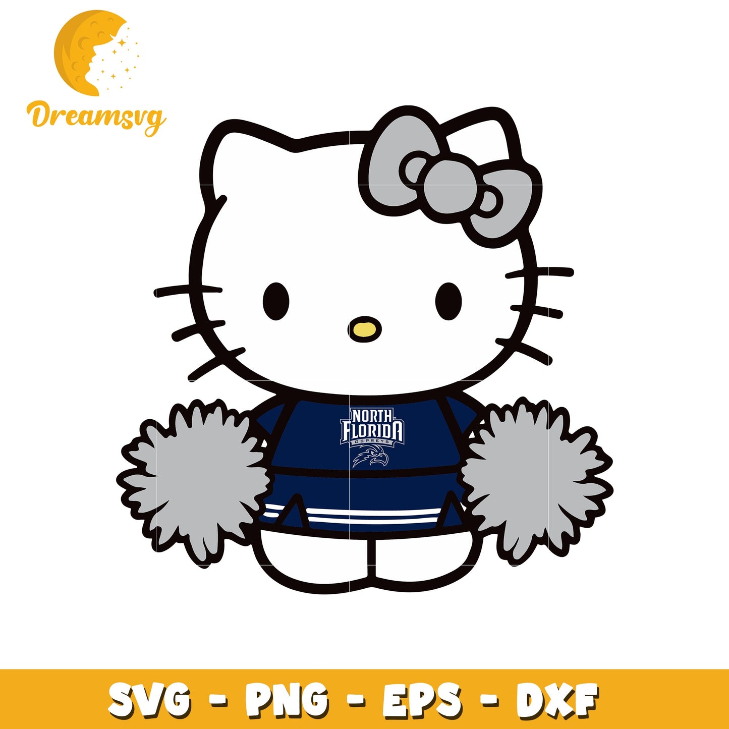 Hello Kitty North Florida Cheerleader SVG Design