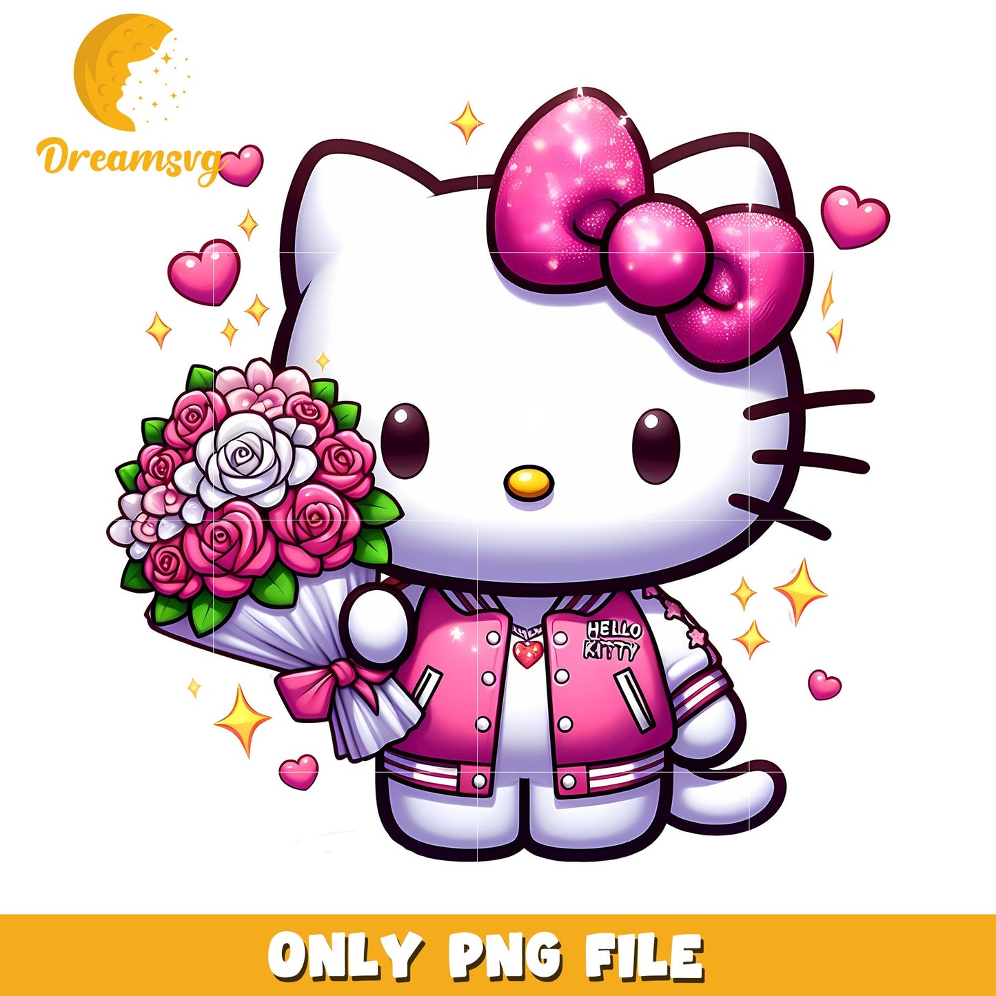 Hello Kitty PNG Cute Bouquet Image