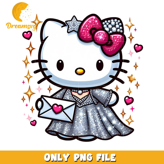 Hello Kitty PNG Glitter Dress Design
