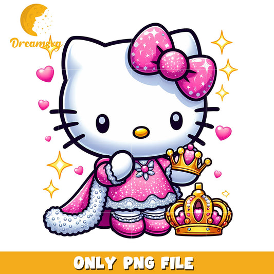 Hello Kitty PNG Glitter Queen Design