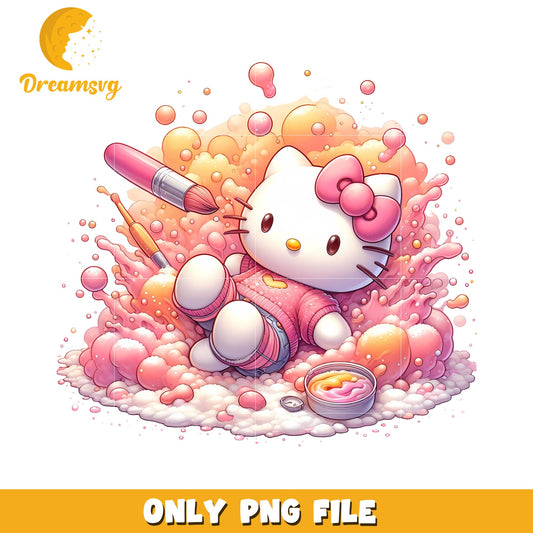 Hello Kitty PNG Makeup Artist Design