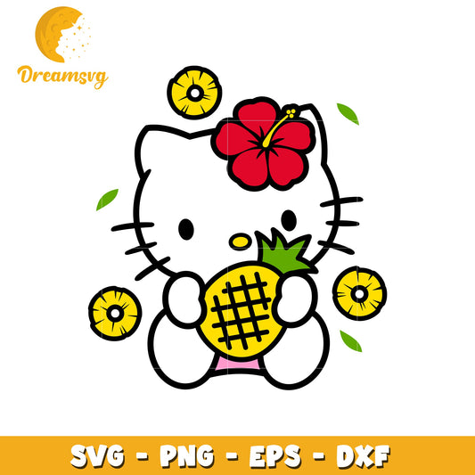 Hello Kitty Pineapple SVG Cut File