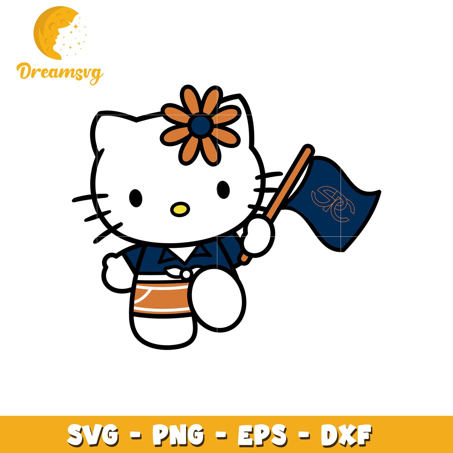 Hello Kitty SVG Cute Flower Design