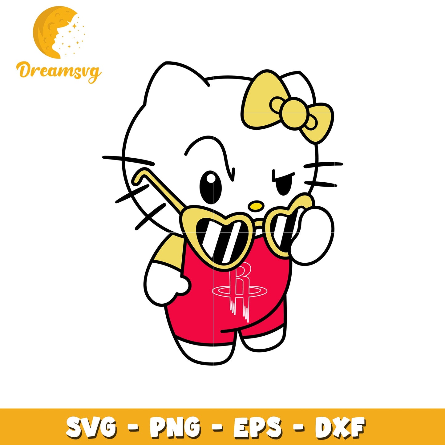 Hello Kitty SVG Design Cute Cartoon Character Art