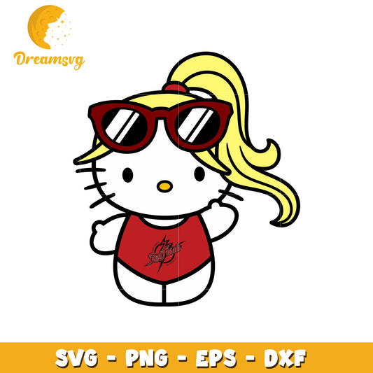Hello Kitty SVG Design Red Flash