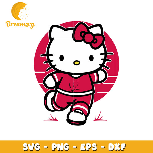 Hello Kitty SVG Design Running