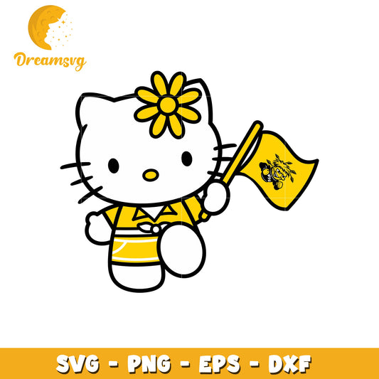 Hello Kitty SVG Design Yellow Theme