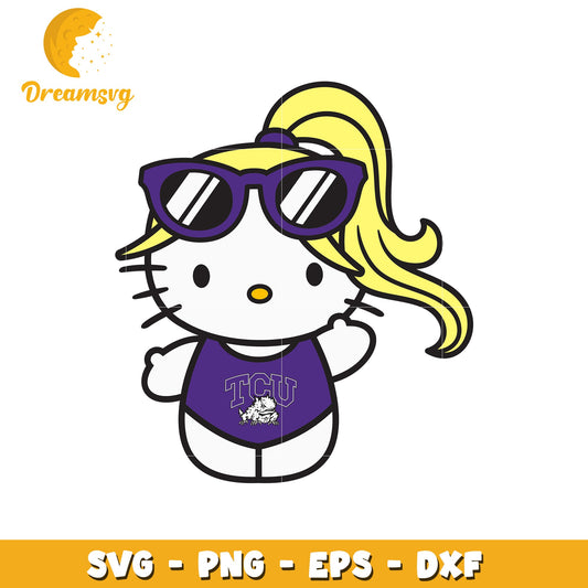 Hello Kitty SVG Design for TCU Fans and Crafters