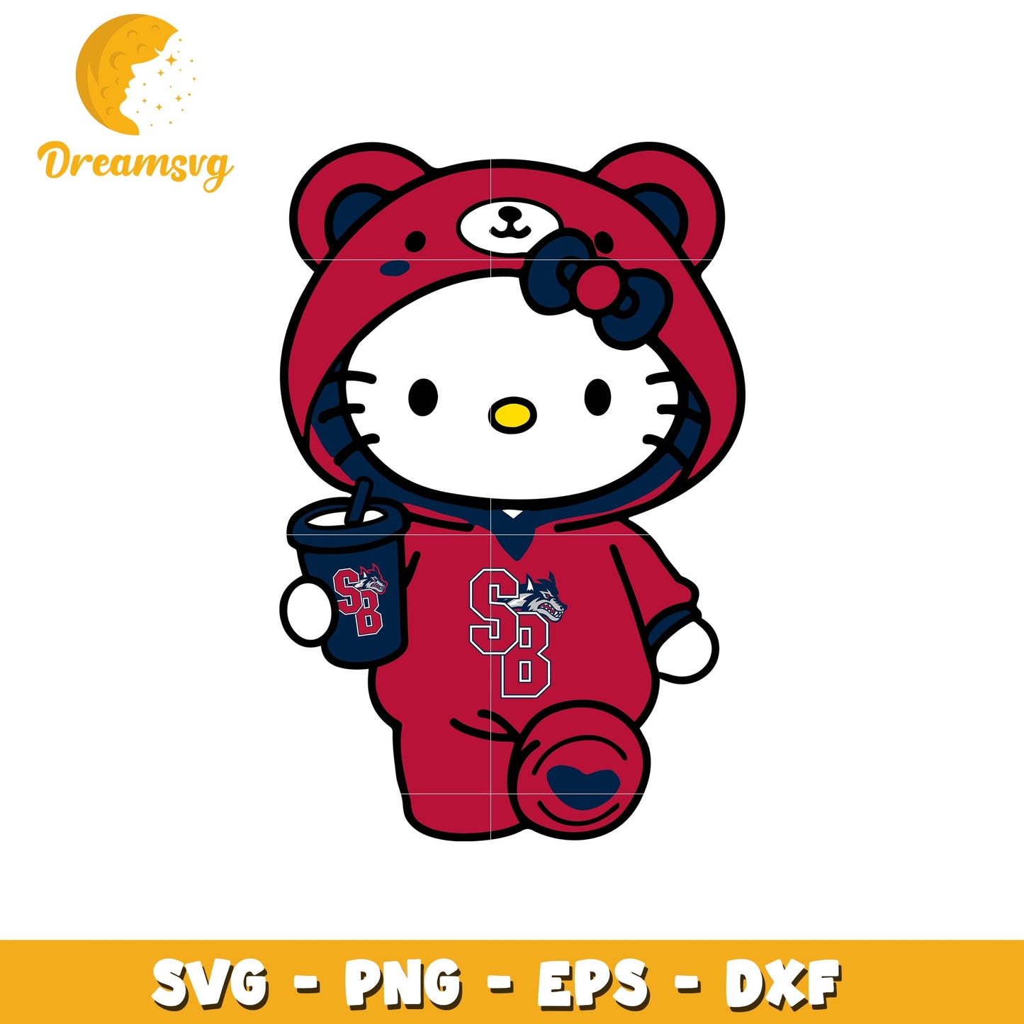 Hello Kitty SVG Design in Red