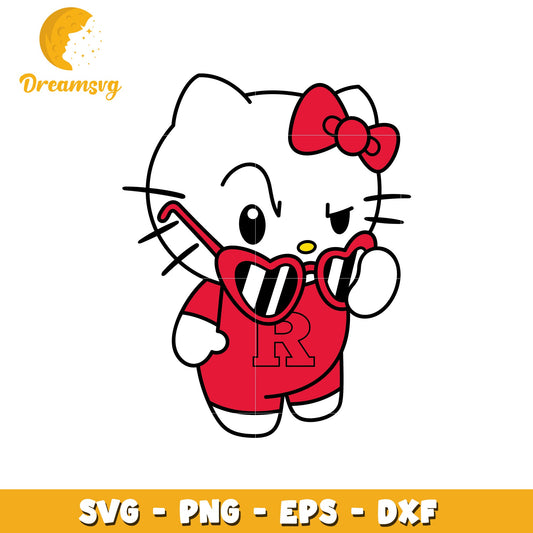 Hello Kitty SVG Design with Sunglasses Fun Style