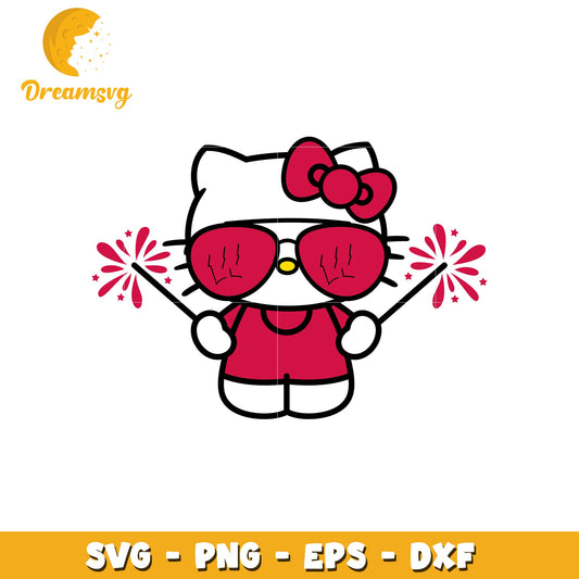Hello Kitty SVG Fireworks Design