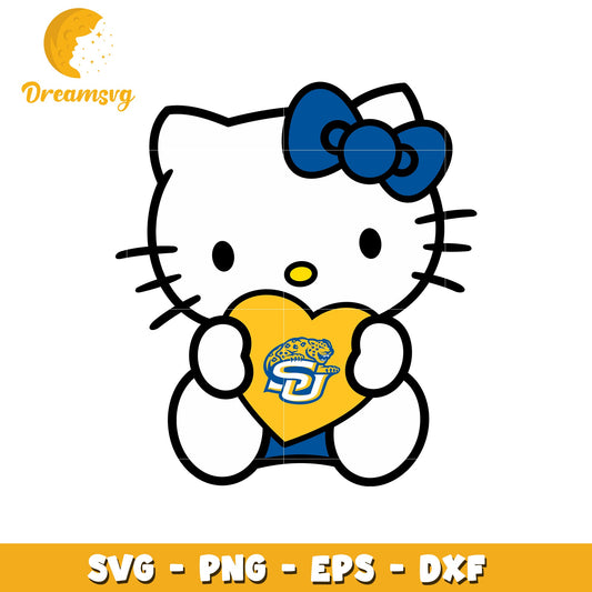 Hello Kitty SVG SJSU Mascot Heart Design