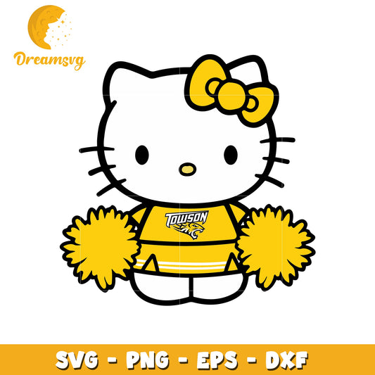 Hello Kitty SVG Towson Cheerleader