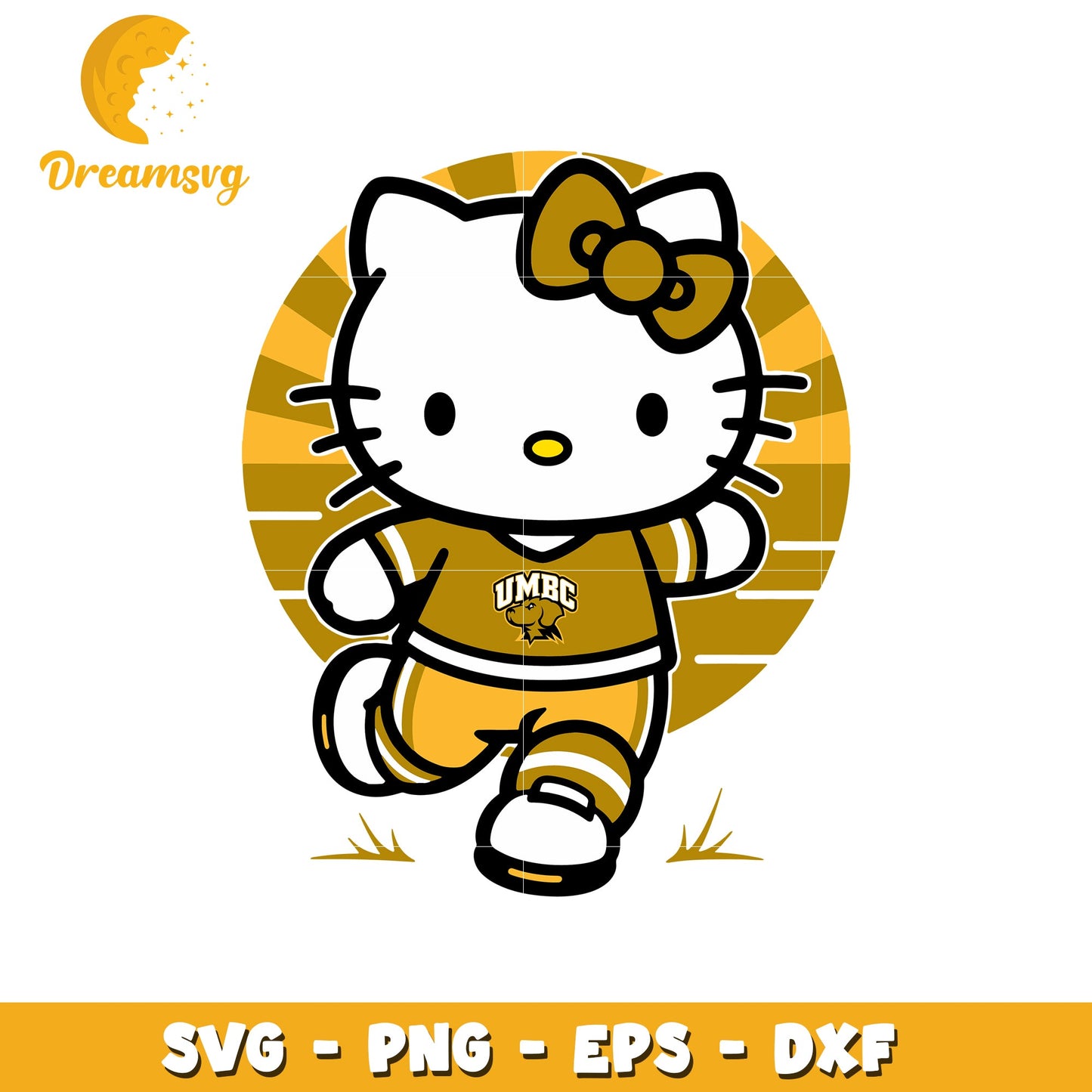 Hello Kitty SVG UMBC Retro Design