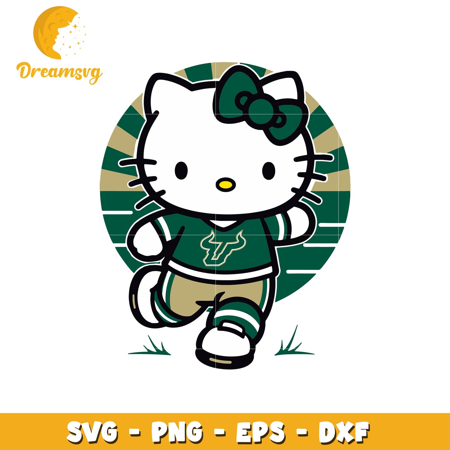 Hello Kitty SVG USF Bulls Design