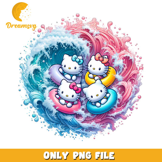 Hello Kitty Summer Wave PNG