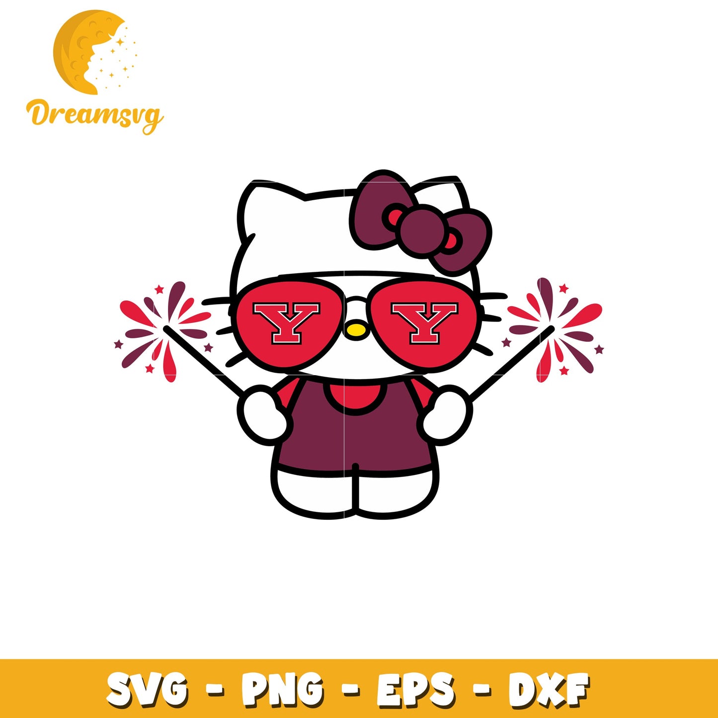 Hello Kitty Sunglasses SVG Design for Crafts 2023