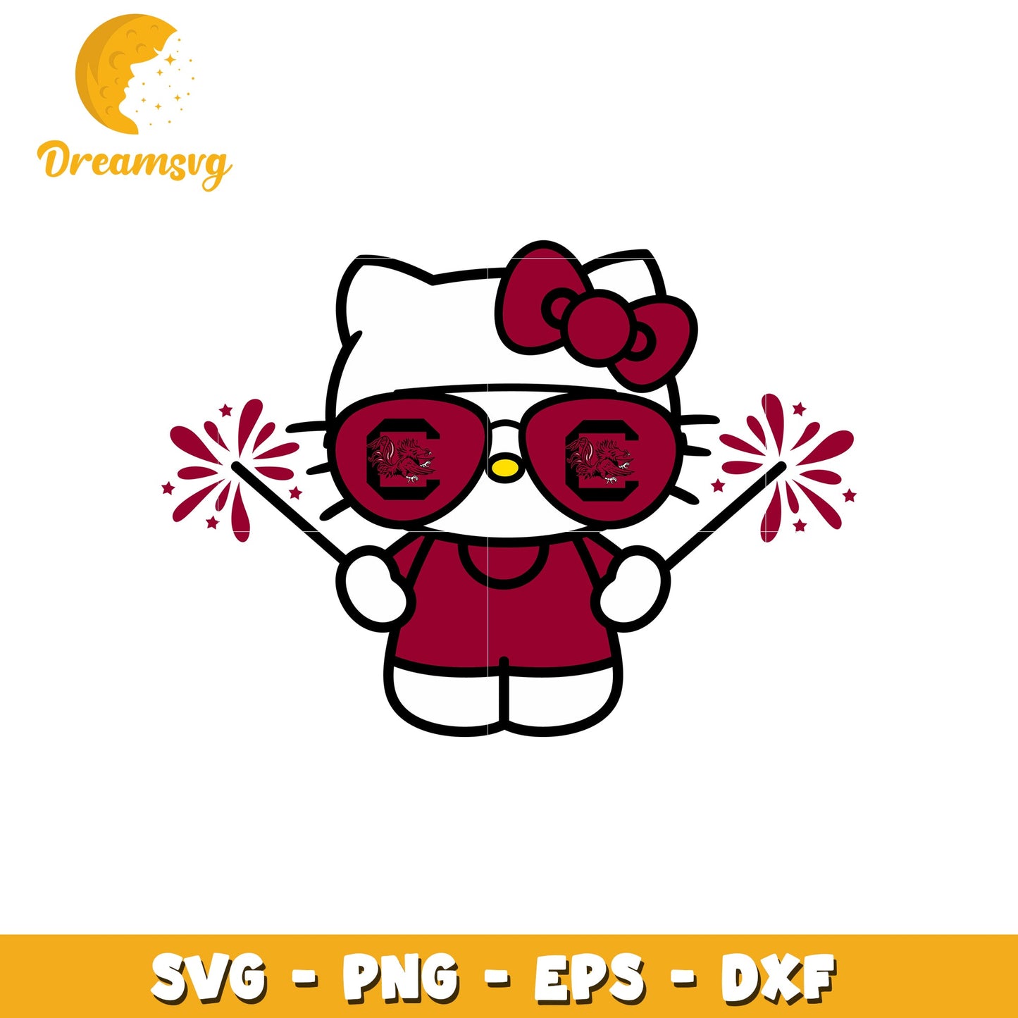 Hello Kitty Sunglasses SVG Design for Fans