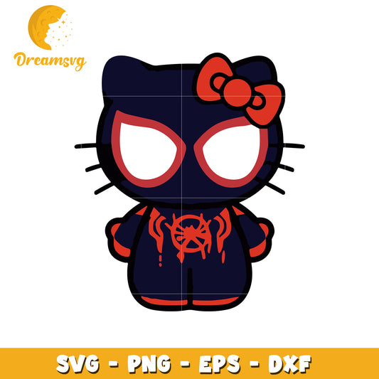Hello Kitty Superhero SVG Cute Spider Design for Crafts