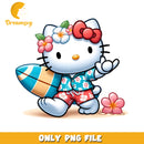 Hello Kitty Surfing PNG Image