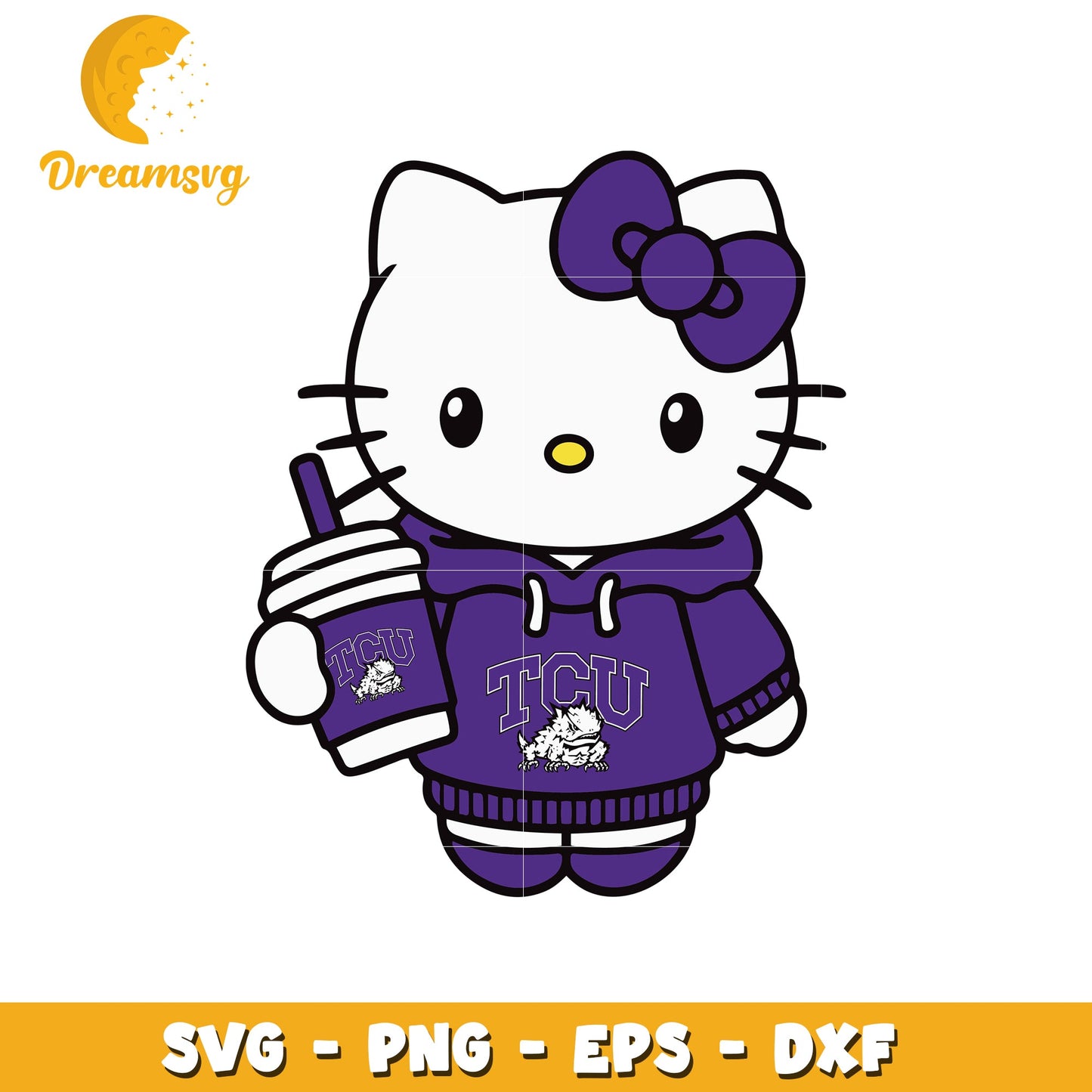 Hello Kitty TCU Hoodie SVG Design for Fans