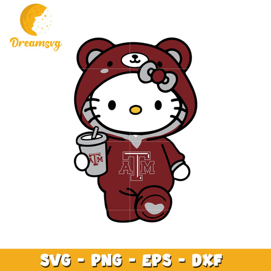Hello Kitty Texas A&M SVG Design