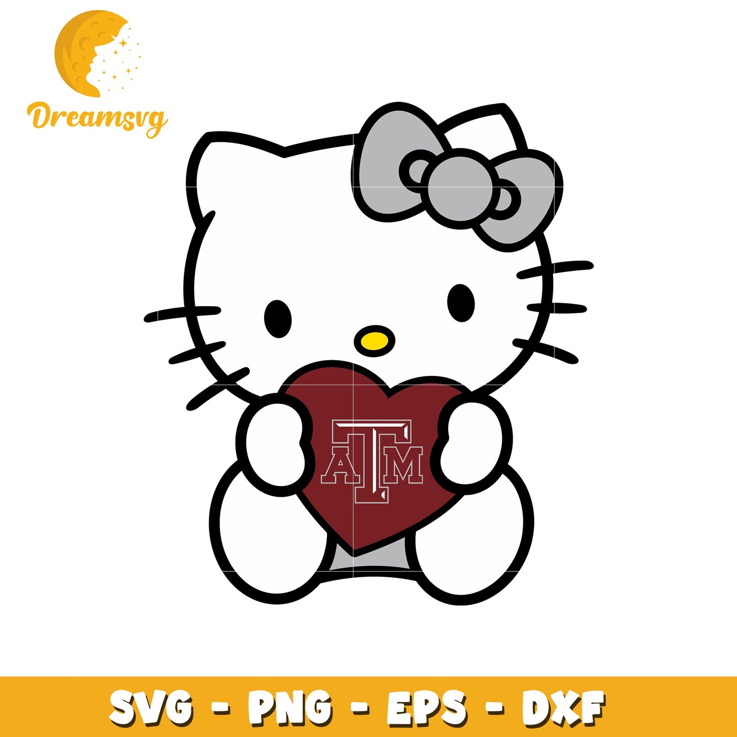 Hello Kitty Texas A&M SVG Design for Crafting Fun