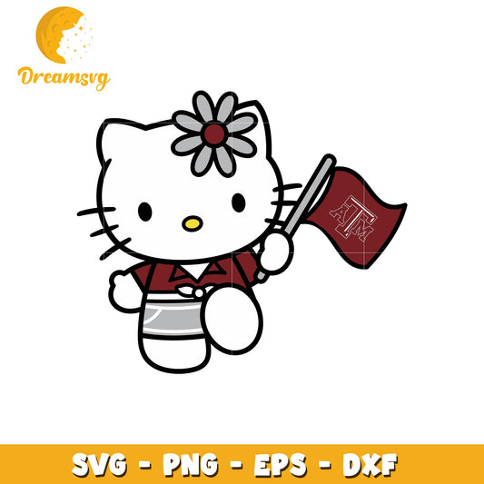 Hello Kitty Texas A&M Spirit SVG Design File
