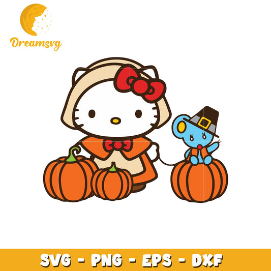 Hello Kitty Thanksgiving SVG Cut Files