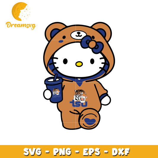 Hello Kitty Tiger SVG Cute Character Design File