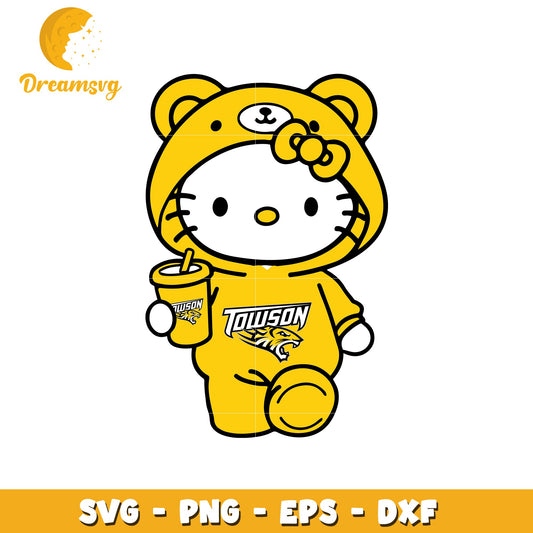 Hello Kitty Towson Tigers SVG