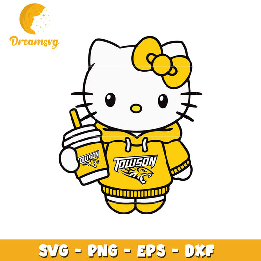 Hello Kitty Towson University SVG