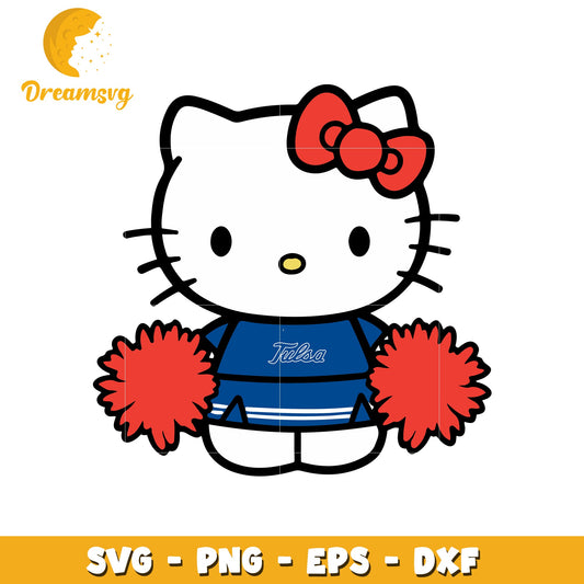 Hello Kitty Tulsa Cheerleader SVG